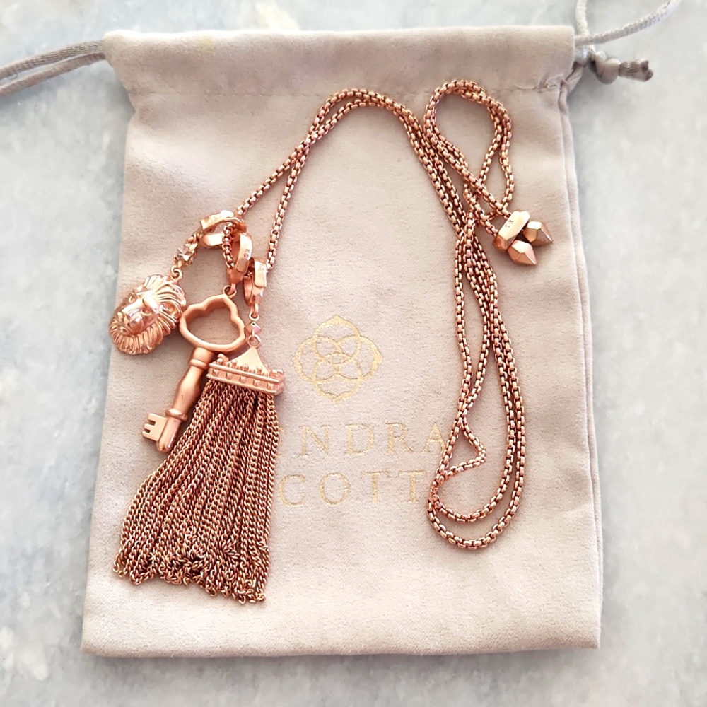 Kendra Scott Rose Gold Zosia Charm Necklace